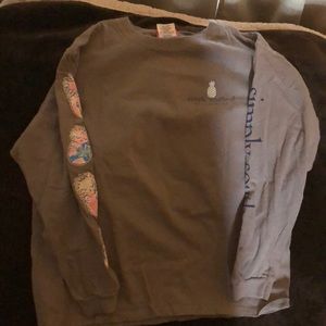 Kids, large, “Simply Southern” gray long sleeve